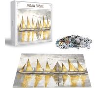 Puzzle 1500 Piezas, Puzzles Adultos, Velero Obra de Arte de Juego de Rompecabezas para Adultos, Lago Pasatiempo Creativo, Diversión, DIY para Decoración del Hogar 87x57cm H-661