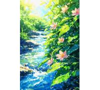 Puzzle 1500 Piezas Río Las Flores, Puzzles Imposible, Desafiante Acertijo, Juegos de Rompecabezas para Toda la Familia, Puzzle Adultos 1500 Piezas 87 x 57 cm