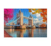 Puzzle 1500 Piezas, Rompecabezas Adultos Londres, Puzzles Adultos Paisaje, Puzzle Madera Desafiante para Toda la Familia, Clásico Rompecabezas con Caja Regalo, Regalos Originales para Hombre -1945
