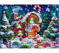 Puzzle 1500 Piezas, Rompecabezas para Adultos, Puzzle 1500 Piezas DIY, Juego de Habilidad para Toda la Familia, Puzle para Decoración del Hogar (Cabaña de Navidad)