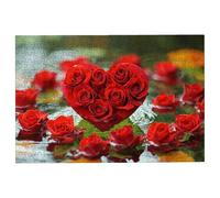 Puzzle 1500 Piezas Rosa, Puzzle Madera Corazón, Clásico Rompecabezas Desafiante para Toda la Familia, Juguetes Rompecabezas Letras en la Parte Posterior, Regalos Originales para Hombre Decor -2297