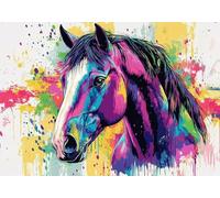 Puzzle 200 Pieces Cavallo colorato Impossible Rompecabezas Juegos Casuales Puzzle de Madera para Adultos y niños a Partir de 14, Cultivar la Paciencia y la concentración, Decoración del Hogar K-9