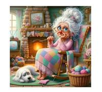 Puzzle 200 Piezas Abuela Costurera, Puzzle 200 Piezas para Adultos y Niños, 28x28cm Rompecabezas Adultos, Familia Juego, Juguete Educativo, Regalo Creativo para la Relajación