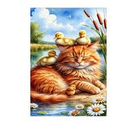 Puzzle 200 Piezas Adultos Animal Gato Pato, Rompecabezas Imposable Entretenimiento Creativo Diversión, Puzzles Adultos 200 Piezas 35 x 25 cm