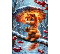 Puzzle 200 Piezas Adultos Animales Nieve Caballos, Retos Divertidos, Relajarse, Desarrolla la Concentraciòn Mentàl, Rompecabezas Adultos 200 Piezas 35 x 25 cm