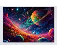 Puzzle 200 Piezas Adultos,Arte de Rompecabezas DIY,Puzzles Juguetes Educativos Estimulantes Decoración del Hogar (Universo Colorido)