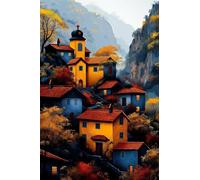 Puzzle 200 Piezas Adultos Campo Montaña, Desarrolla la Concentraciòn y la Logica Desafío de Entretenimiento para la Mente, Puzzles 200 Piezas 35 x 25 cm