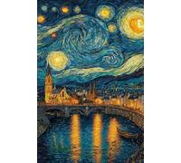 Puzzle 200 Piezas Adultos Ciudad Cielo Estrellado, Desarrolla la Concentraciòn y la Logica Desafío de Entretenimiento para la Mente, Puzzles 200 Piezas 35 x 25 cm