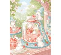 Puzzle 200 Piezas Adultos Conejo Dibujos Animados, Retos Divertidos, Relajarse, Desarrolla la Concentraciòn Mentàl, Rompecabezas Adultos 200 Piezas 35 x 25 cm