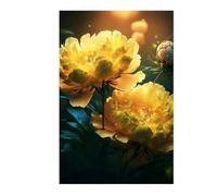 Puzzle 200 Piezas Adultos Flor de Peonía Amarilla, Puzzle para Adulto, Juego Desafiante, Juguete Educativo, para desafiante Juego de Actividades Familiares Puzzles para Adultos 200 pcs 35 x 25 cm