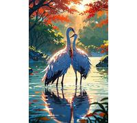 Puzzle 200 Piezas Adultos Grulla Animal, Retos Divertidos, Relajarse, Desarrolla la Concentraciòn Mentàl, Rompecabezas Adultos 200 Piezas 35 x 25 cm