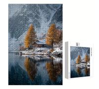 Puzzle 200 Piezas Adultos Invierno & Árbol, Rompecabezas con Letras Traseras y Póster, Pasatiempo Antiestrés, Decoración de Pared, Regalo Decorar Mujer Hombre 35 x 25 cm (14 Años +) P3#987