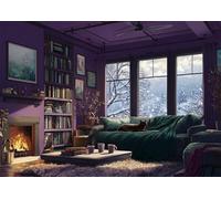 Puzzle 200 Piezas Adultos Juguete Desafío y Juego Educativo Puzzle para Adultos 200 Piezas, Rompecabezas Imposible Colorido, Acogedora habitación Morada 35x25cm