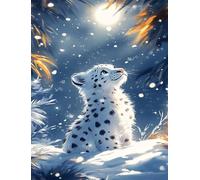 Puzzle 200 Piezas Adultos Leopardo Las Nieves, Retos Divertidos, Relajarse, Desarrolla la Concentraciòn Mentàl, Rompecabezas Adultos 200 Piezas 35 x 25 cm