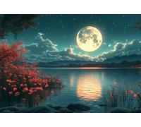 Puzzle 200 Piezas Adultos Luna Puzle Imposible Paisaje Arte Jigsaw Puzzles Educa de Rompecabezas y Juego Familiar para Adultos y Adolescente a Partir de 14 Años Entretenimiento Decorar Regalos P-851