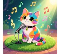 Puzzle 200 Piezas Adultos, Música Cartoon Cat Rompecabezas Adultos, Desarrolla la Concentraciòn Mentàl y la Logica, Puzzles 200 Piezas 28x28 cm