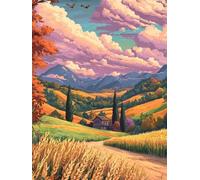 Puzzle 200 Piezas Adultos, Paisaje Campos Trigo Puzzles Adultos, Desarrolla la Logica y la Concentraciòn Juguetes Educativos, Rompecabezas 200 Piezas 35x25 cm