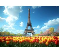 Puzzle 200 Piezas Adultos París Puzle Imposible Primavera Arte Jigsaw Puzzles Educa de Rompecabezas y Juego Familiar para Adultos y Adolescente a Partir de 14 Años Entretenimiento Regalos P-852