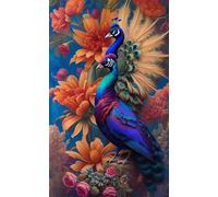 Puzzle 200 Piezas Adultos Pavo Real Florido, Desarrolla la Concentraciòn y la Logica Desafío de Entretenimiento para la Mente, Puzzles 200 Piezas 35 x 25 cm