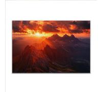 Puzzle 200 Piezas Adultos Puzzle Atardecer Montaña Rompecabezas Adultos XXL 35 x 25cm, Impossible Rompecabezas, Jigsaw Arte Juego Educa Familiar Aliviar El Estrés, Regalos para Hombres y Mujeres W-91