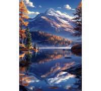 Puzzle 200 Piezas Adultos, Ríos Bosques Montañas Puzzle, 35x25 cm, Familia Descompresión de la Vida Rompecabezas, Clásico para Mujeres y Hombres, como Decoración del Hogar