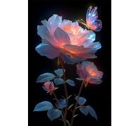 Puzzle 200 Piezas Adultos Rosa Mariposa, Desarrolla la Concentraciòn y la Logica Desafío de Entretenimiento para la Mente, Puzzles 200 Piezas 35 x 25 cm