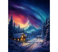 Puzzle 200 Piezas Aurora Invierno, Puzzles Adultos 35 x 25 cm, Juego Educativo, Puzzle Imposible Desafiante, Juegos Rompecabezas Adultos 200 Piezas