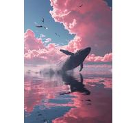Puzzle 200 Piezas Paisaje Ballena, Puzzles Adultos 35 x 25 cm, Juego Educativo, Puzzle Imposible Desafiante, Juegos Rompecabezas Adultos 200 Piezas