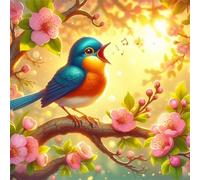 Puzzle 200 Piezas Pájaros Cantores, Puzzle 200 Piezas para Adultos y Niños, 28x28cm Rompecabezas Adultos, Familia Juego, Juguete Educativo, Regalo Creativo para la Relajación