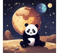 Puzzle 200 Piezas Panda Animal Espacial 28x28 cm Puzzle Adultos Juguetes Educativos Desarrolla Concentración Rompecabezas para Adultos 200 Piezas Juegos de Rompecabezas para Toda Familia