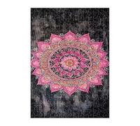 Puzzle 200 Piezas Rosa Mandala, Rompecabezas para Adultos 35x25 cm, Juguete desafío y Juego Educativo, Ejercita Paciencia y Concentración, Puzzles 200 Piezas Adultos