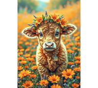 Puzzle 200 Piezas, Ternero de Campo de Flores Puzzles para Adultos,Rompecabezas de Adultos, Juguetes de Regalo Entretenimento Puzzle, Juego de Rompecabezas