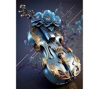 Puzzle 200 Piezas Violín Floral | Puzzles Adultos | para Toda La Familia |35 x 25 cm | Entretenimiento Creativo Rompecabezas Adultos Regalo