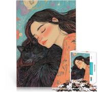Puzzle 2000 Piece Adult Little Nap with Cute Cat Suitable for People Aged 14 and Above Difficult to Complete but Fun and Humorous Fun at Home Activities, Birthday Present,Travel Gifts。