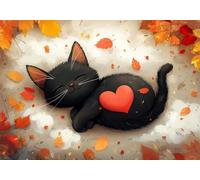 Puzzle 2000 Pieces Gatto D'Amore Impossible Rompecabezas Juego Educativo Puzzle De Madera Adultos para Adultos Y NiñOs A Partir De 14, Ejercer La Capacidad De Pensamiento LóGico, Regalos Festival D-1