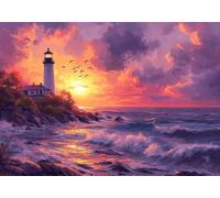 Puzzle 2000 Pieces Onde del Faro Impossible Rompecabezas Juego Educativo Puzzle De Madera Adultos para Adultos Y NiñOs A Partir De 14, Ejercer La Capacidad De Pensamiento LóGico, Regalos Festival A-0