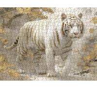 Puzzle 2000 Piezas, AbstraccióN del Tigre Blanco Rompecabezas Adultos Puzzle, Desafiante Puzzles de Decoración Juego de, Entretenimiento Juego Educativo, para Regalo Decoración R7KH-6