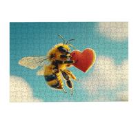 Puzzle 2000 Piezas Adultos Abeja, Puzzle Corazón, Puzzles 2000 Piezas Adultos, Rompecabezas de Madera con Caja Regalo Tamaño 99x70cm, Rompecabezas Desafiante para Toda la Familia, Regalo Mujer -1546