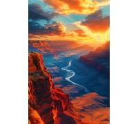 Puzzle 2000 Piezas Adultos Acantilados Cañones Amanecer, Rompecabezas Adultos 100x70 cm, Imposible, Difícil, Desafiante, Adecuado para Adultos y para la Decoración del Hogar