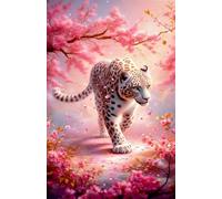 Puzzle 2000 Piezas Adultos Animal Leopardo Flor, Retos Divertidos, Relajarse, Desarrolla la Concentraciòn Mentàl, Rompecabezas Adultos 2000 Piezas 100 x 70 cm