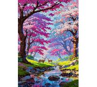 Puzzle 2000 Piezas Adultos Árbol Animal Río, Retos Divertidos, Relajarse, Desarrolla la Concentraciòn Mentàl, Rompecabezas Adultos 2000 Piezas 100 x 70 cm