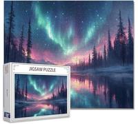 Puzzle 2000 Piezas Adultos Auroras boreales Puzzle Imposible Rompecabezas Pieza De Madera Jigsaw Un Rompecabezas Desafiante, Uegos Rompecabezas para Toda La Famili Regalo Hombres 70.5X99.5cm K-9