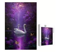 Puzzle 2000 Piezas Adultos Cisne & Caer, Rompecabezas con Letras Traseras y Póster, Pasatiempo Antiestrés, Decoración de Pared, Regalo Decorar Mujer Hombre 75 x 105 cm (14 Años +) P3#1208