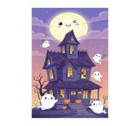 Puzzle 2000 Piezas Adultos Fantasma Castillo, Rompecabezas Imposable Entretenimiento Creativo Diversión, Puzzles Adultos 2000 Piezas 100 x 70 cm