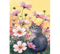 Puzzle 2000 Piezas Adultos Flor Animal Gato, Retos Divertidos, Relajarse, Desarrolla la Concentraciòn Mentàl, Rompecabezas Adultos 2000 Piezas 100 x 70 cm