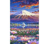 Puzzle 2000 Piezas Adultos Flores Montaña Nevada, Retos Divertidos, Relajarse, Desarrolla la Concentraciòn Mentàl, Rompecabezas Adultos 2000 Piezas 100 x 70 cm
