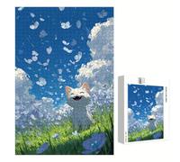 Puzzle 2000 Piezas Adultos Gato & Flor, Rompecabezas con Letras Traseras y Póster, Pasatiempo Antiestrés, Decoración de Pared, Regalo Decorar Mujer Hombre 70 x 100 cm (14 Años +) P3#1245