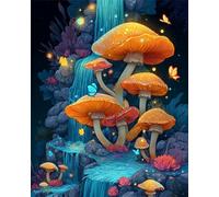 Puzzle 2000 Piezas Adultos Juguete Desafío y Juego Educativo Puzzle para Adultos 2000 Piezas, Rompecabezas Imposible Colorido, Cascada de Hongos de Dibujos Animados 100x70cm