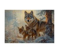 Puzzle 2000 Piezas Adultos Lobo Puzzle para Adultos Nieve Rompecabezas Juguetes Educativos Regalos Originales para Mujer, Rompecabezas Entretenimiento Creativo, Divertido Familia Juego 99x70cm D-45