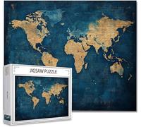 Puzzle 2000 Piezas Adultos Mapa del mundo Puzzle Imposible Rompecabezas Pieza De Madera Jigsaw Un Rompecabezas Desafiante, Uegos Rompecabezas para Toda La Famili Regalo Hombres Mujeres 70.5X99.5cm L-8